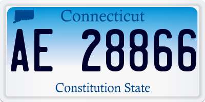 CT license plate AE28866