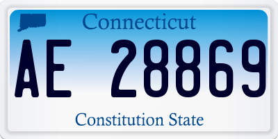 CT license plate AE28869