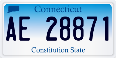 CT license plate AE28871
