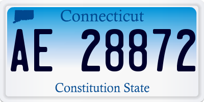 CT license plate AE28872