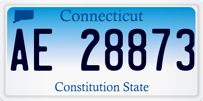 CT license plate AE28873
