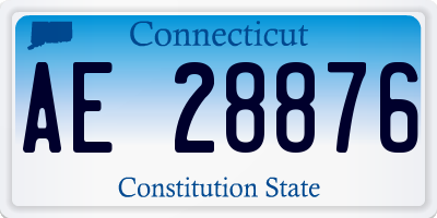 CT license plate AE28876