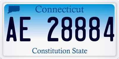 CT license plate AE28884