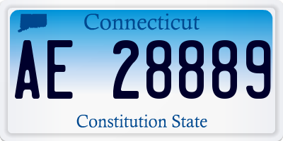 CT license plate AE28889