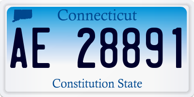 CT license plate AE28891