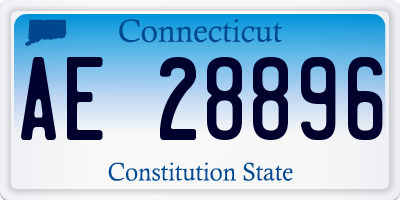 CT license plate AE28896