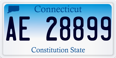 CT license plate AE28899