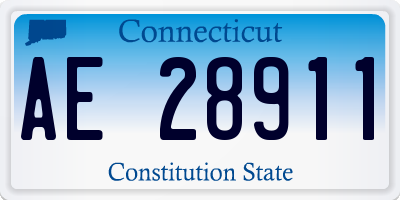 CT license plate AE28911