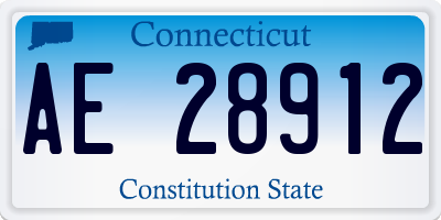 CT license plate AE28912