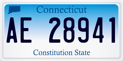 CT license plate AE28941