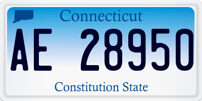 CT license plate AE28950
