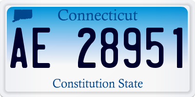 CT license plate AE28951