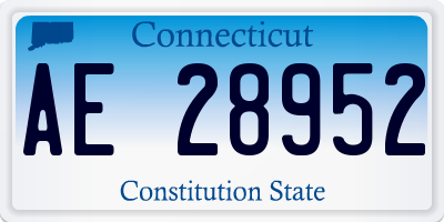 CT license plate AE28952