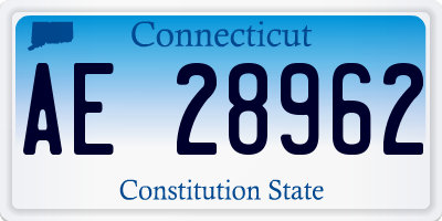 CT license plate AE28962