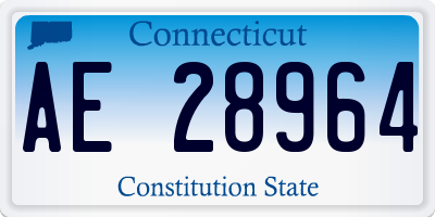 CT license plate AE28964