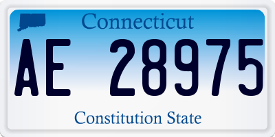 CT license plate AE28975