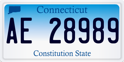 CT license plate AE28989