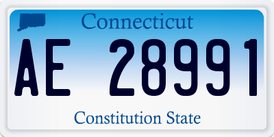CT license plate AE28991