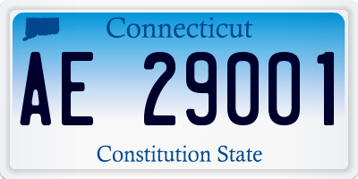 CT license plate AE29001