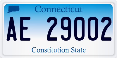 CT license plate AE29002