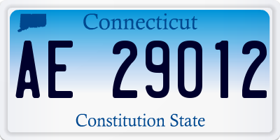 CT license plate AE29012