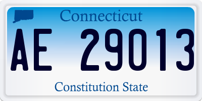 CT license plate AE29013