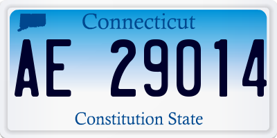 CT license plate AE29014