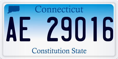 CT license plate AE29016