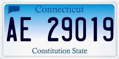 CT license plate AE29019