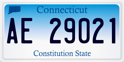 CT license plate AE29021