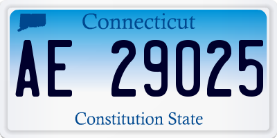 CT license plate AE29025