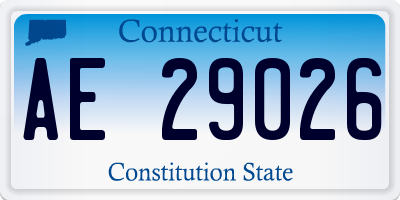 CT license plate AE29026