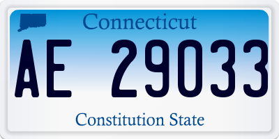 CT license plate AE29033