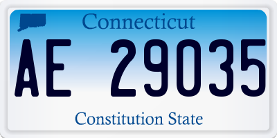 CT license plate AE29035