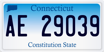 CT license plate AE29039