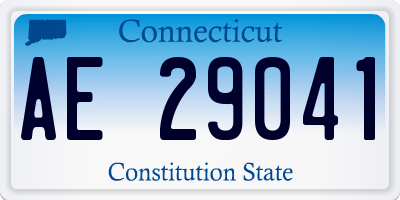 CT license plate AE29041