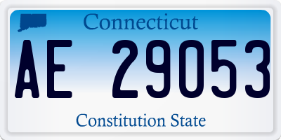CT license plate AE29053
