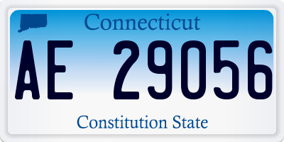 CT license plate AE29056