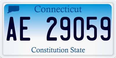 CT license plate AE29059