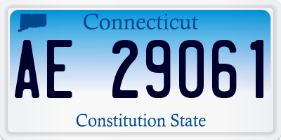 CT license plate AE29061