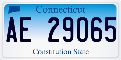 CT license plate AE29065