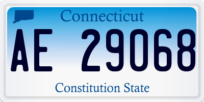 CT license plate AE29068