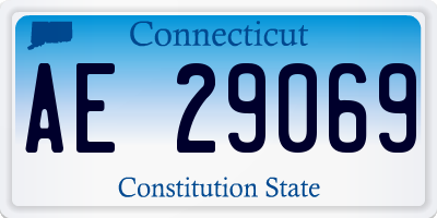 CT license plate AE29069