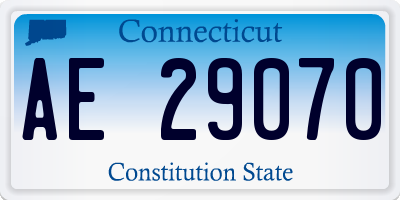CT license plate AE29070