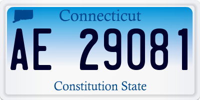 CT license plate AE29081