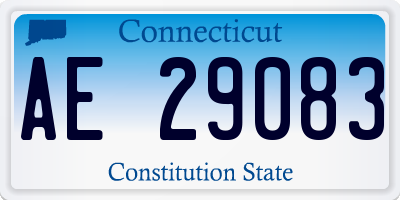 CT license plate AE29083
