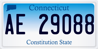 CT license plate AE29088