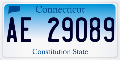 CT license plate AE29089