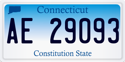 CT license plate AE29093