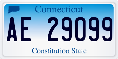 CT license plate AE29099